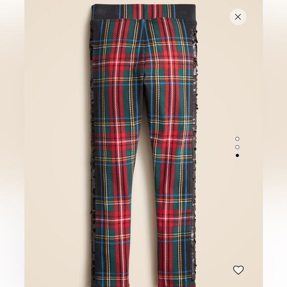 J. Crew Crewcuts Stewart tartan sequin tux leggings - Picture 5 of 11